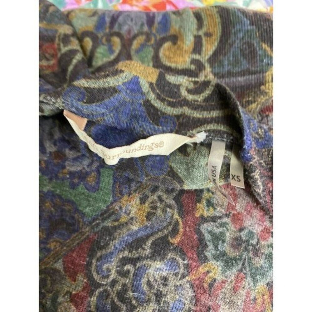 Soft Surroundings Women's Paisley Floral Scoop NecK SIZE XS - Picture 4 of 6